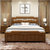 一米色彩  实木床 现代简约实木床 中式橡木床 储物家具婚床(胡桃色 1.5*2.0单床)第3张高清大图