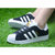 Adidas/三叶草 阿迪达斯贝壳头女鞋男鞋三叶草冬季板鞋白蓝B34310(黑白B34309 36)第4张高清大图