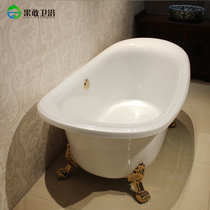 果敢 珠光板浴缸加厚亚克力欧式贵妃浴缸可移动1.6米1.8米Z021(1.8珠光板加厚)