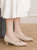 2022年春秋新款高跟鞋女粗跟米色裸色3CM小跟鞋方头气质中跟单鞋(40 白杏色/5753(跟高3.5cm))第3张高清大图