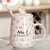 豪峰 创意马克杯陶瓷杯咖啡杯早餐杯牛奶杯卡通可爱水杯带盖勺(【粉色】【小斑点奶牛杯】【配盖勺】)第3张高清大图