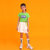 六一儿童街舞套装男童嘻哈演出服女童爵士舞服装嘻哈啦啦队(170 绿色女款)第5张高清大图