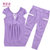 莉菲姿 夏装新款运动套装女夏季韩版大码短袖休闲套装女款夏(紫色)第3张高清大图