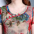 VEGININA 中国风印花旗袍改良大码短袖连衣裙 9800(红色 5XL)第4张高清大图