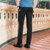 爱登堡2021新款男装裤子男直筒休闲裤男西裤男士弹力休闲长裤(黑色 34)第5张高清大图