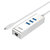 优越者Y-3051D Type-c转网线接口USB3.0分线器苹果macbook pro网络转换器(白色 0.3m)第5张高清大图