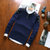 毛衣男V领薄款长袖打底衫套头保暖针织衫(B8963紫色 XL)第2张高清大图