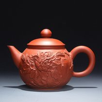 关耳窑 陈东铸 手工立体雕 紫砂壶(荷花-年年有余)