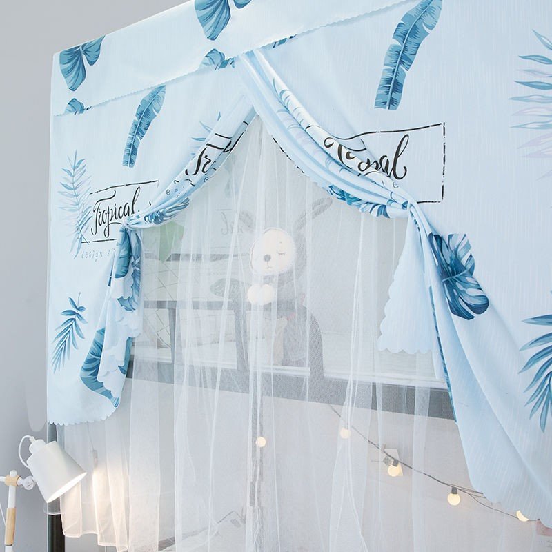 9米寝室上铺下铺文帐子1.2米单人床蚊帐纱床幔床围龟背叶 顶1.0m(3.