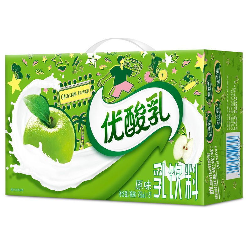 伊利优酸乳原味250ml24盒整箱营养早餐奶学生奶草莓味酸牛奶饮料礼盒