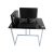 派璀克时尚简约黑色钢化玻璃电脑桌台式家用办公P3-001第2张高清大图