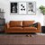 TIMI 简约时尚沙发 北欧沙发 客户沙发组合 商务会客沙发组合(棕色 三人位沙发)第2张高清大图