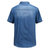夏装新款战地吉普AFS JEEP纯棉牛仔短袖衬衫8622男半袖衬衫大版(浅蓝色 XL)第4张高清大图