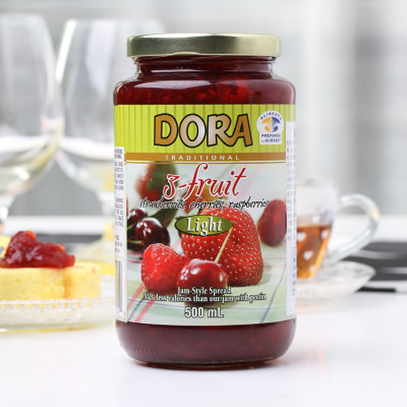 dora朵拉 三种水果混合低糖果酱 500ml