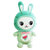 可爱西瓜兔毛绒玩具兔子玩偶兔兔公仔睡觉抱枕女孩生日礼物(绿色（30cm）)第5张高清大图
