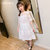CaldiceKris（中国CK）女童白色蕾丝镂空连衣裙CK-FS3442(白色 160)第2张高清大图