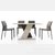 <定制家具>北欧大理石餐桌轻奢餐椅组合(大理石)第4张高清大图
