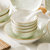 松发瓷器碗具餐具套装荷口边餐具盘子碗筷汤碗28头荷口边餐具套装-绿 环保材质第2张高清大图