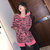 MISS LISA外穿斑马纹宽松上衣韩版休闲设计感小众卫衣C222(粉红色 S)第5张高清大图