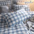 茉菲家纺 冬季舒适保暖法兰绒床品四件套 欧式简约三件套床上用品件套床单被套被罩枕袋枕套1.2m床1.5m床1.8m床(蓝色)第3张高清大图