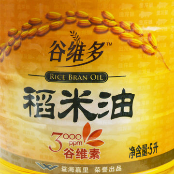 金龙鱼双一万谷维素谷维多稻米油5L 食用油 稻米油