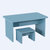 『绿色通道』儿童家具 学习写字台 休闲桌椅2件套 YZ-CD001(浅蓝色)第3张高清大图