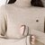 金兔高领纯色针织衫保暖冬季新款女式毛衣 JX02603002-L码米 宽松舒适百搭第4张高清大图
