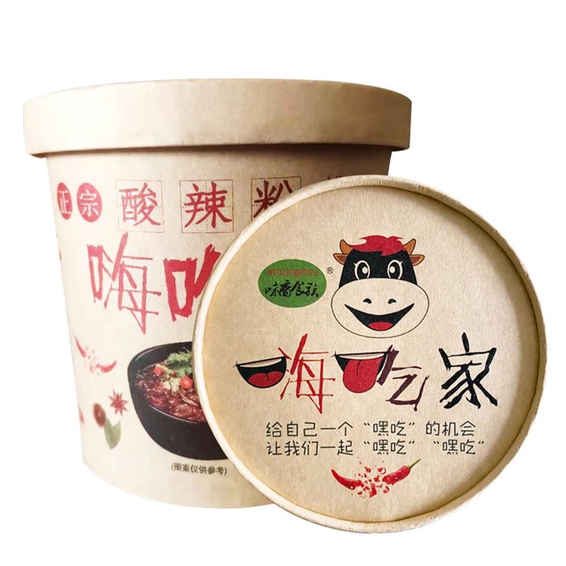 香食族网红嗨吃家酸辣粉120g*6桶 q弹劲道 酸辣过瘾【图片 价格 品牌