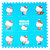 明德覆膜蓝粉Hellokitty卡通儿童卧室爬行垫凯蒂猫泡沫拼图地垫(蓝色 30*30*1.0cm)第3张高清大图