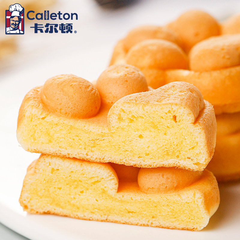 卡尔顿熊熊击掌蛋糕380g整箱零食早餐营养面包办公室儿童食品糕点