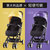 意大利kiwy婴儿推车可坐躺轻便折叠儿童宝宝手推车伞车0-3岁(黑色)第2张高清大图