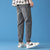 传奇保罗牛仔裤男夏季薄款2021年新款裤子潮流牌直筒宽松男士休闲长裤（M-4XL）812306(黑色 M)第5张高清大图