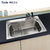 *陶的不锈钢加厚厨房水槽 一体台下盆洗菜盆套餐水池大单槽H6545(不带水龙头)第3张高清大图