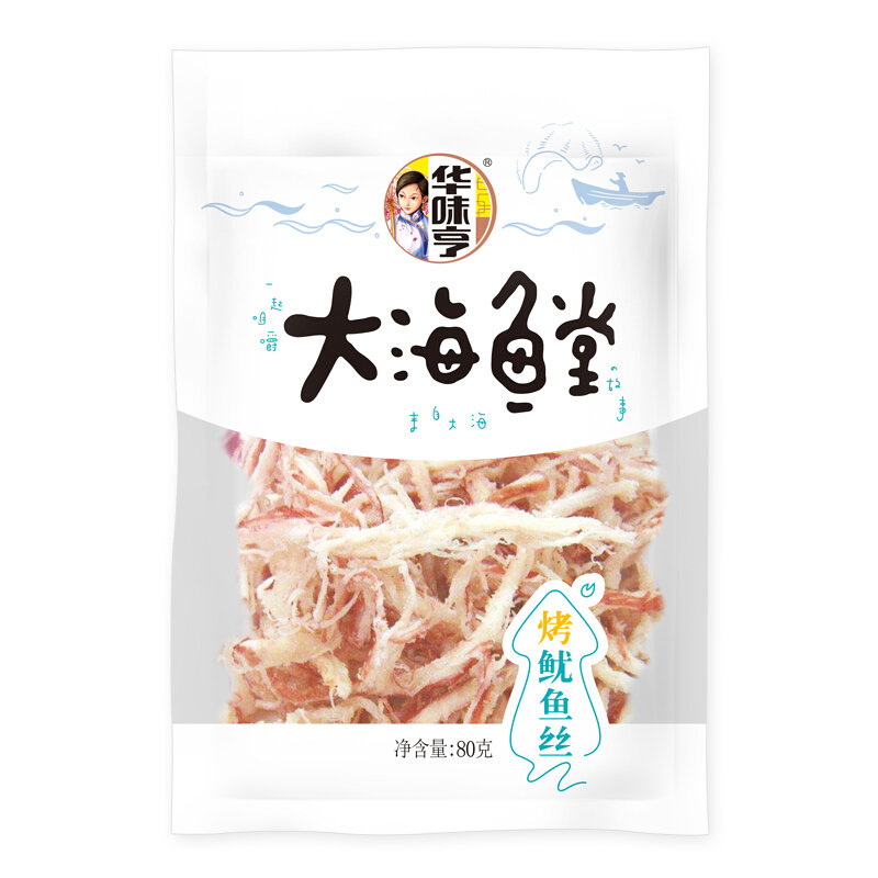 华味亨烤鱿鱼丝80g 零食品小吃【图片 价格 品牌 报价】-真快乐app