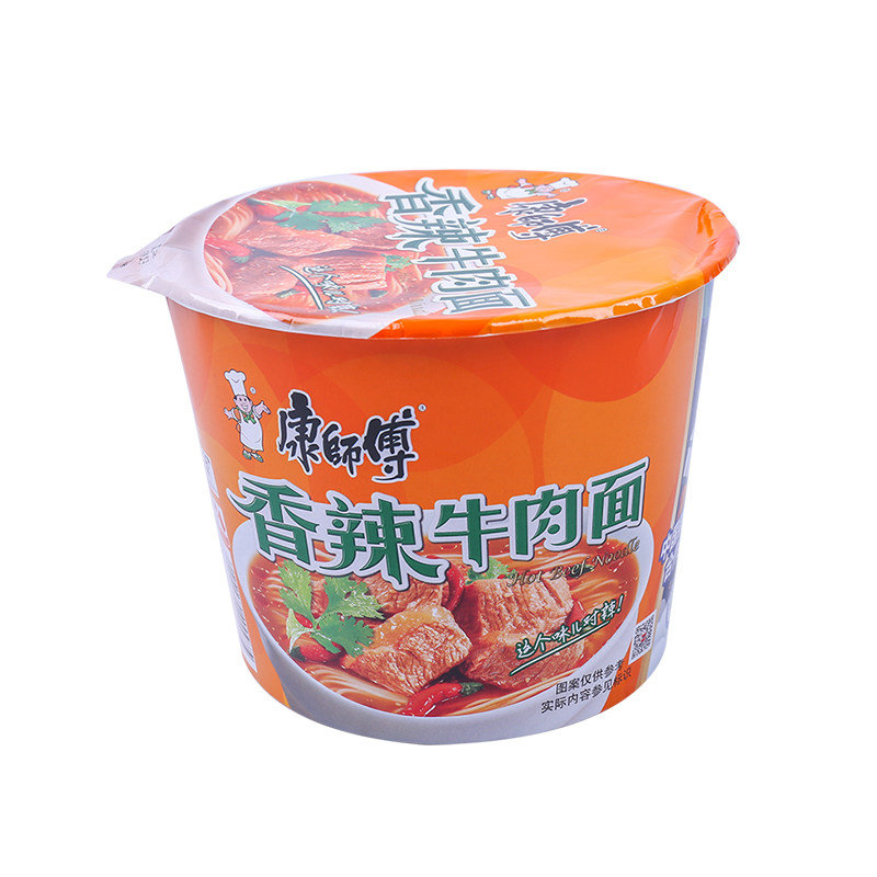 康师傅国美真选经典香辣牛肉面12桶面好吃