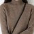 金兔针织衫简约大气舒适保暖冬季新款女式毛衣 JX02602903-XL码浅棕 宽松舒适百搭第3张高清大图