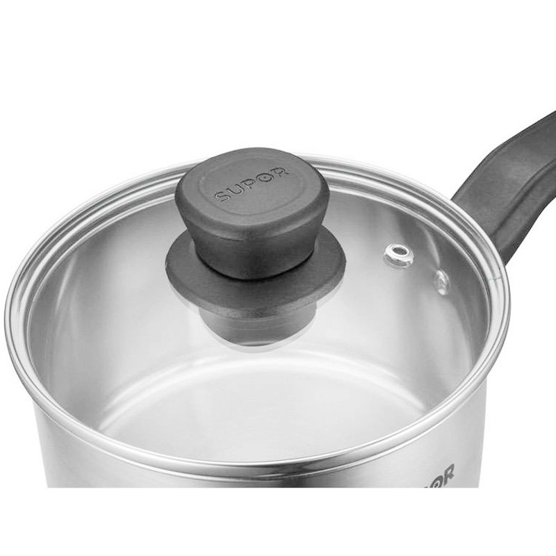 苏泊尔suporst16z1奶锅不锈钢奶锅复底煮锅面锅16cm电磁炉小汤锅