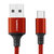 CHOSEAL/秋叶原 Type-C手机数据充电线数据传输线接头线USB充电器电源线 1米 红色 QS6801RT1第2张高清大图