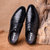 商务休闲男鞋时尚男士皮鞋真皮婚鞋鞋系带(黑色 44)第2张高清大图