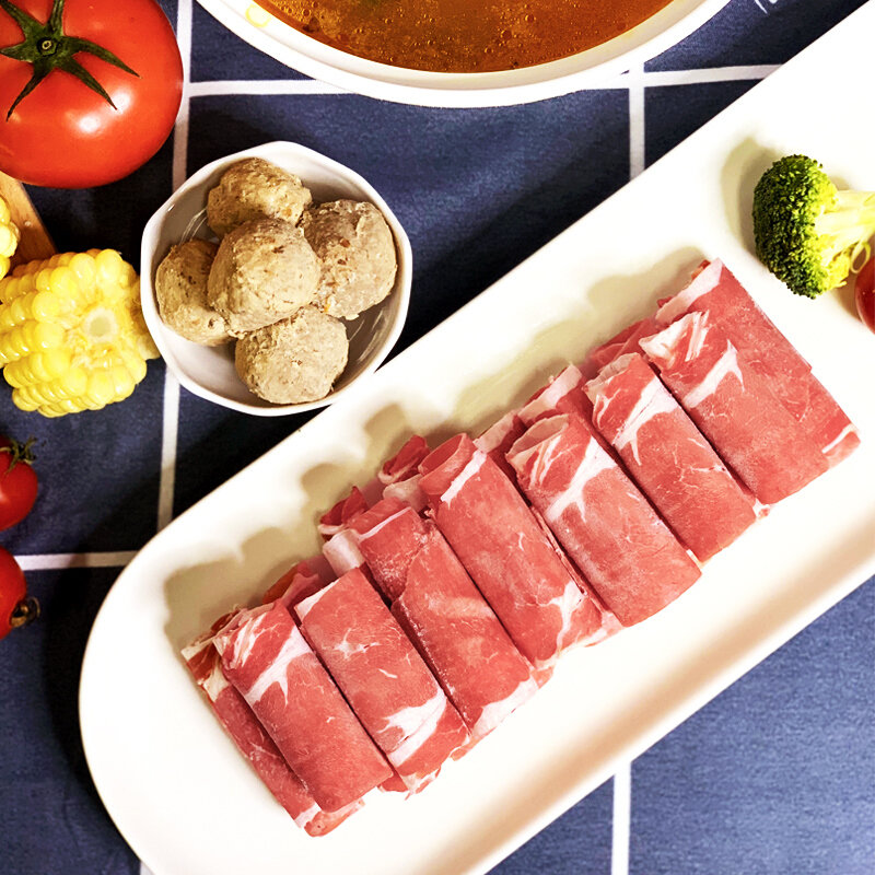 皓月国内生产香醇肥牛肉卷肉片480g袋火锅食材生鲜国美超市甄选