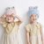 日式可爱儿童干发帽日本女童卡通吸水速干韩国公主浴帽宝宝包头巾kb6(蓝色)第2张高清大图