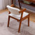 一米色彩 实木椅子 餐椅 电脑椅 北欧日式瑞斯椅 白色靠背软包现代简约(胡桃色 可拆洗坐垫)第2张高清大图