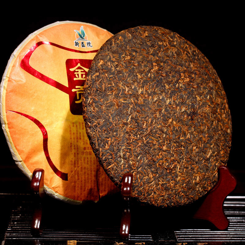 新益号 普洱茶熟茶 金芽贡饼 357g 七子饼