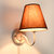美式复古铁艺壁灯亚麻床头灯卧室客厅书房墙壁灯创意个性酒店房灯(黑色灯罩 白色灯体（带光源）)第4张高清大图