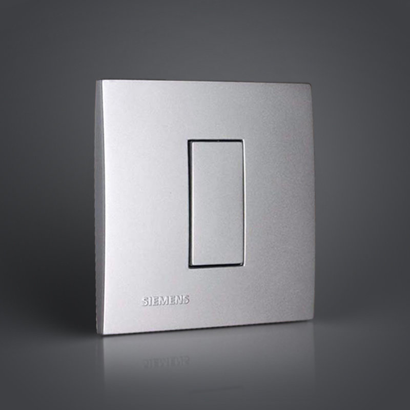西门子开关开关面板西门子开关插座灵致系列金属银色空白面板挡板