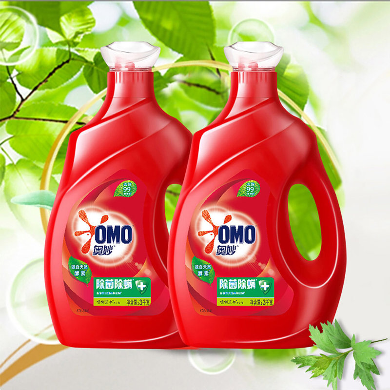 奥妙除菌除螨洗衣液桉树艾草3kg2新老包装随机发货去污去渍护色增艳