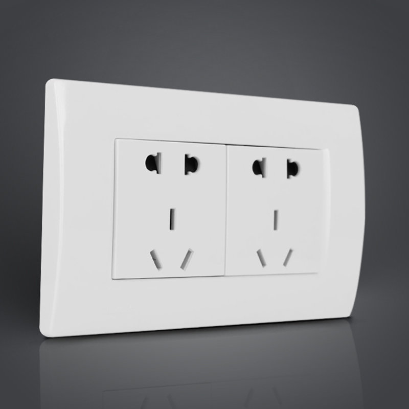 西门子开关面板插座灵动雅白146型十孔电源插座