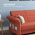 A家家具(沙发床北欧布艺小户型客厅多功能折叠储物沙发两用ADS-034(橙红 三人位)第4张高清大图