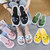 鞋子女学生韩版拖鞋女夏外穿厚底高跟中跟网红新款时尚防滑女鞋都喜欢(2020芝熊猫（白色）)第4张高清大图