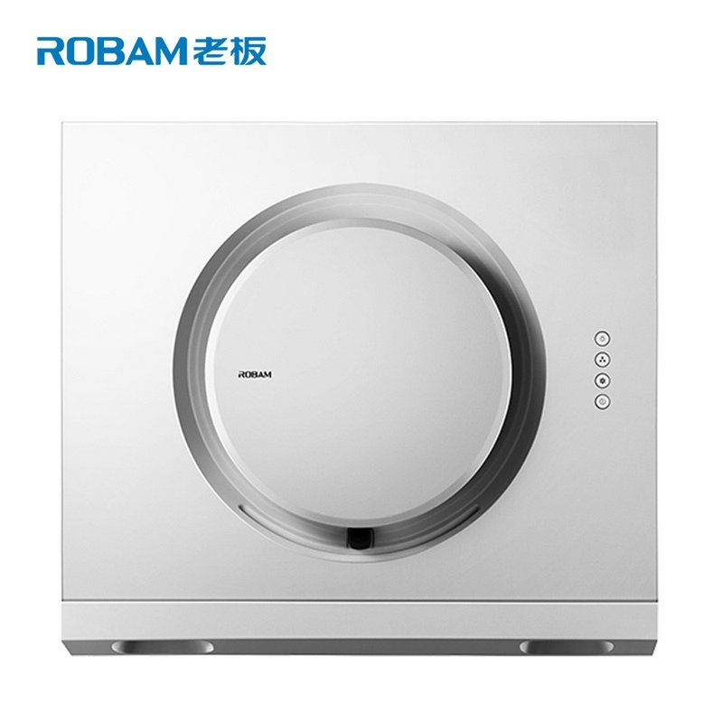 老板robam抽油烟机侧吸油家用抽烟机吸油烟机网红油烟机白色小清新小
